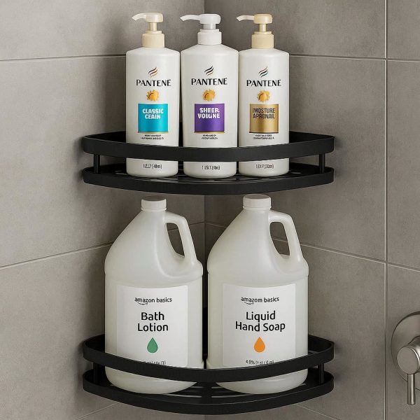 Heavy-Duty Corner Shelves - Large Capacity Bathroom Organizer for Heavy Items