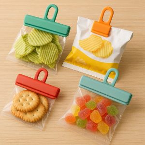 Food-Grade Silicone Seal Clips – Reusable Airtight Bag Clips for Snacks & Leftovers