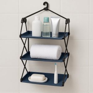 Foldable Bathroom Shelves - Portable Space-Saver for Travel or Temporary Use