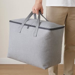 Large Capacity Zippered Laundry Bag - Portable Organizer for Travel & Home Use