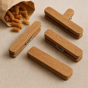 Eco-Friendly Wooden Food Clips - Sustainable Alternative to Plastic