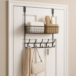 2 Space-Saving Over-Door Hooks - Multi-Purpose Storage for Small Spaces