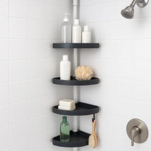 23 Space-Saving Corner Shower Shelf - Rustproof & Adjustable