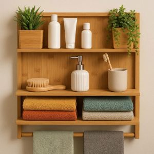 Modern Floating Wall Mounted Bathroom Organizer