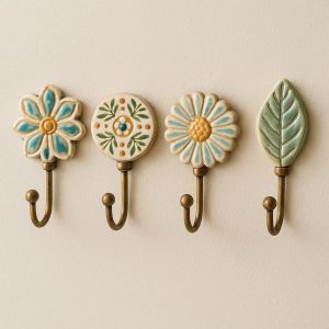 Decorative Ceramic Hooks - Aesthetic Wall Storage with Style